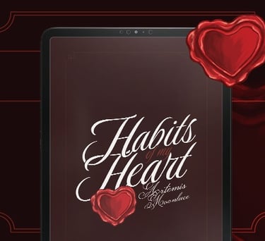 ebook book cover of poetry book Habits of my Heart by artemis moonlace