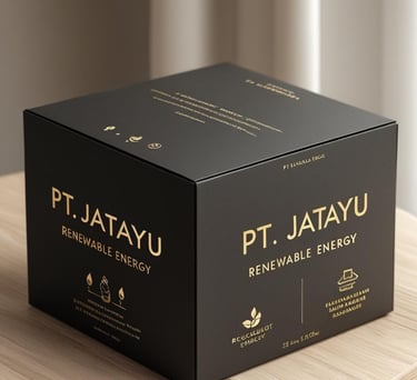 Black box packaging of premium coconut charcoal briquettes – PT Jatayu Renewable Energy