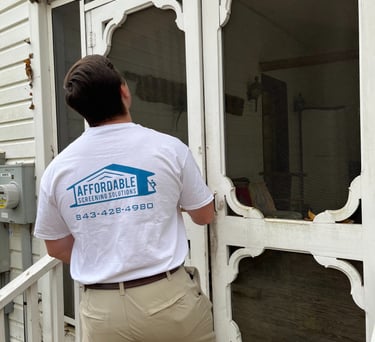 Expert window rescreening in Pawleys Island, SC, improving airflow and protection.