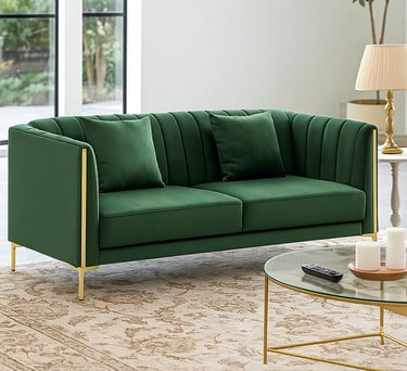 Modern living room setup featuring stylish sofa set and wooden coffee table by Apex Furniture