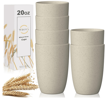 cream cups made from wheat straw fiber