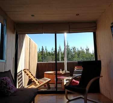 cabaña en pichilemu con tinaja privada