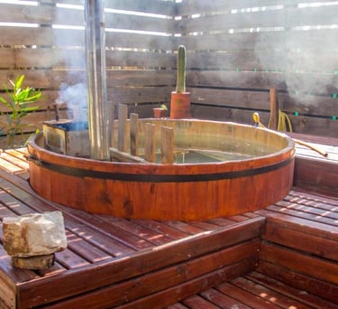cabañas con tinajas en pichilemu