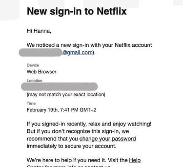 notification email template