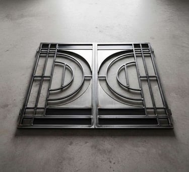 “Heavy-duty fabricated MS channel frame with clean welding and solid construction”