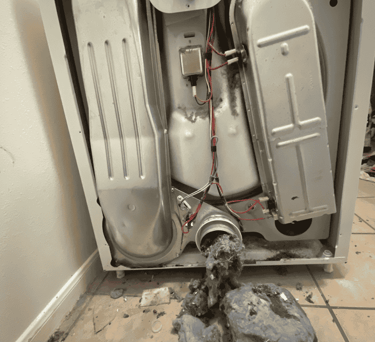 dryer lint maintenance dirty cleaning vents in LA