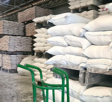 แป้งมันสำปะหลัง แป้งตกเกรด แป้งกวาดพื้น CASTECH แป้งทำถ่าน ถ่านอัดแท่ง แป้งทำไม้อัด กล่องกระดาษ