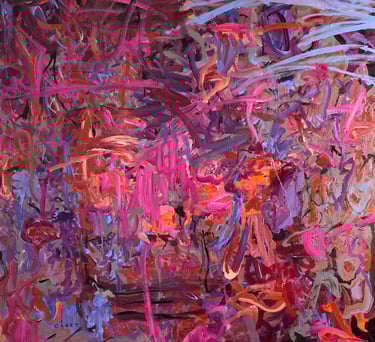 an acrylic abstract painting 