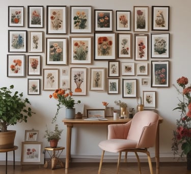 a floral office, specialized with floral art press flowers