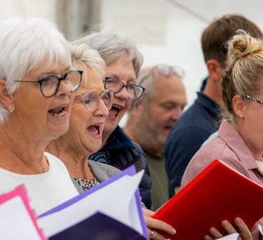 Cwmdu community choir at Cwmdu show