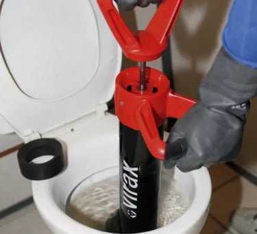 débouchage wc avec pompe virax