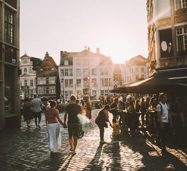 Historisch centrum van Gent vlakbij The Hamptons Boutique Hotel