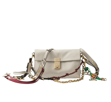 yellow app dhgate finds Prada Soft Robot Knitted Bag Charm With Shoulder Strap in White