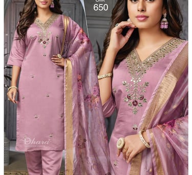 Shimmer Silk Kurta Surwal