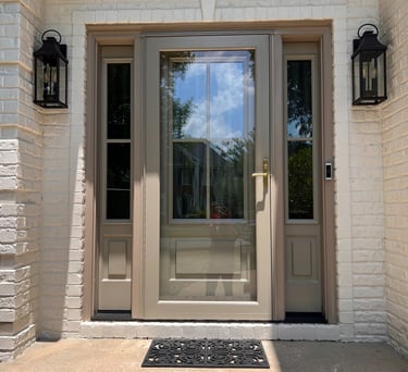 New modern front entry door installation by Uprise Renovation in Charlotte NC