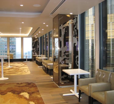 Photo of the Stratus Club, metal design features by Pengelly Iron Works