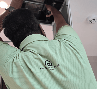 Engineer conducting villa inspection in Ajman