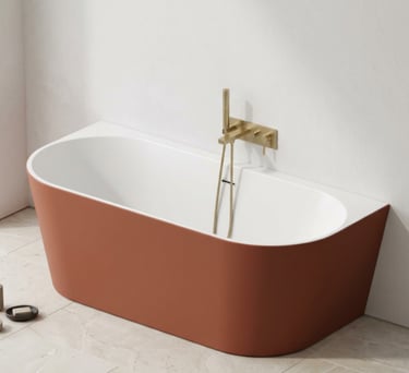 Custom painted bath from BathroomFurniture.uk