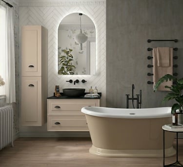 Bathroom Furniture Painted freestanding bath