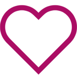Hot pink heart con for click with Marcie website.