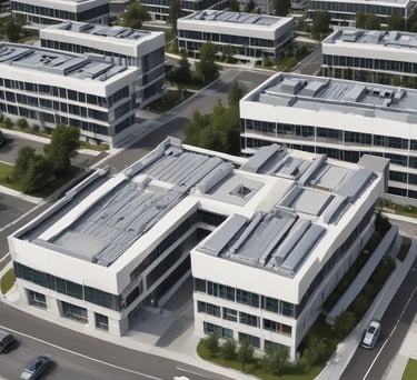 low-angle photography of blue glass walled building during daytime