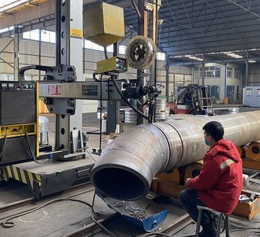 Steel pipe elbow flange welding service