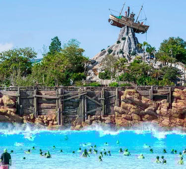 typhoon lagoon parque acuatico de disney en walt disney world tematica de isla tropical