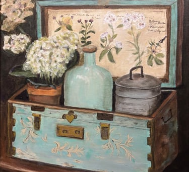 Rustic farmhouse decor 11”x14” acrylic on canvas.$225 SOLD