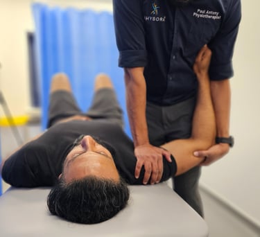 Physical therapy session designed to improve flexibility and strength