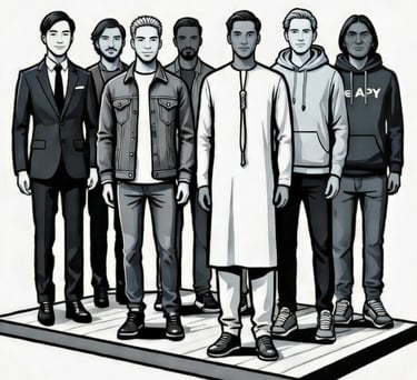 males from different ethnicities