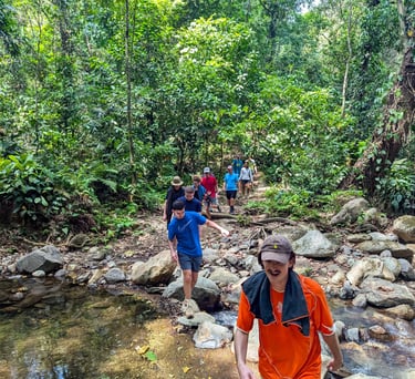 Exploring the rivers during the 3 Day Alternative Lost City Trek