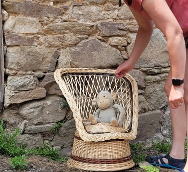Fauteuil en osier - Atelier Saule Sister