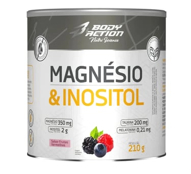 Magnésio Inositol 210g + Melatonina Body Action