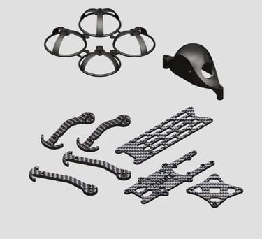 Rėmai, Rėmo dalys, Kojelės, Plokštelė, Anglies Pluoštas, Plastikas