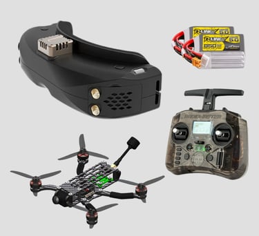 Rinkiniai, Dronas, Pultas, Akiniai, Baterijos, Akumuliatoriai