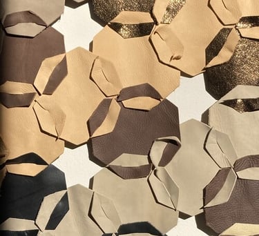 axis is a pattern composed of linked identical octagonal shaped pieces which create a star shaped negative space when joined 