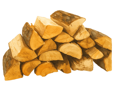 übereinader-geschlichtetes Kantholz