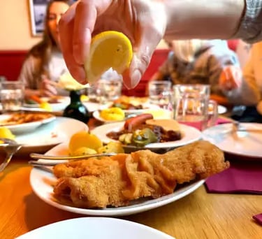 Classic Wiener Schnitzel served at a local restaurant, a must-try in Vienna.