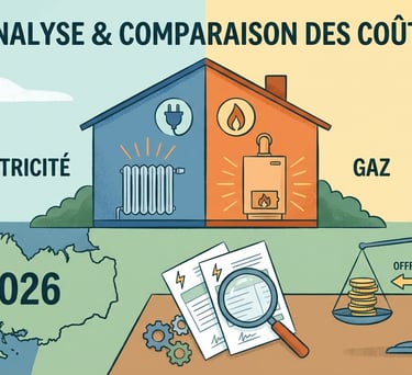montage image électricité gaz comparaison offre duo infographie