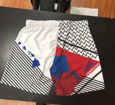 USA grappling sublimated shorts