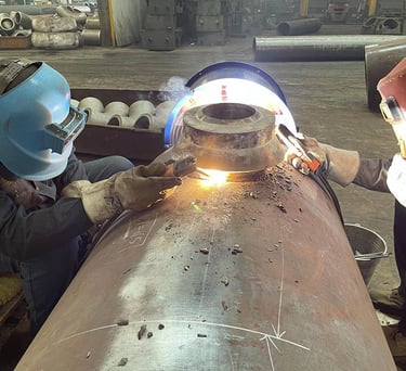 Steel pipe elbow flange welding service