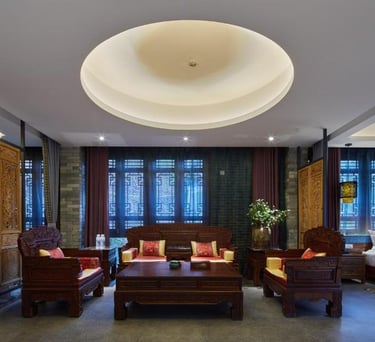Yangshuo Li River Resort Family rooms are decorated with stylidh features