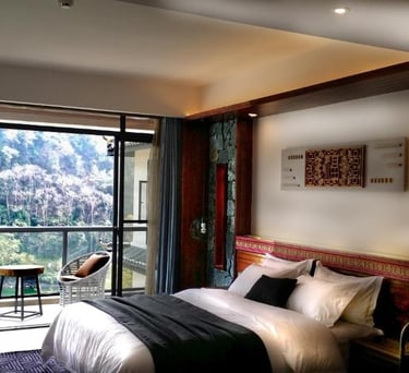 View Yangshuo's scenery from your bed or balcony