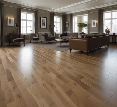 Real wood flooring, oak plank