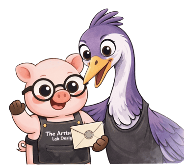 Milo and Lyra – whimsical silver characters from The Artisan Lab Designs' keepsake collection