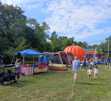 Fall fair festival with carnival games