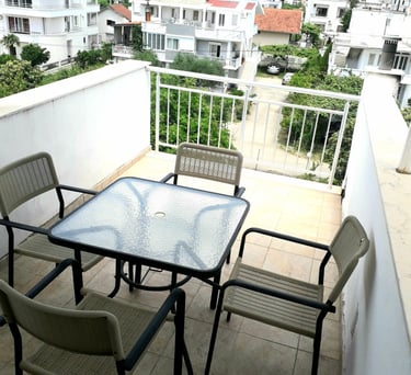 a table with chairs and a table with chairs