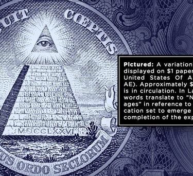 dollar bill, illuminati eye symbol