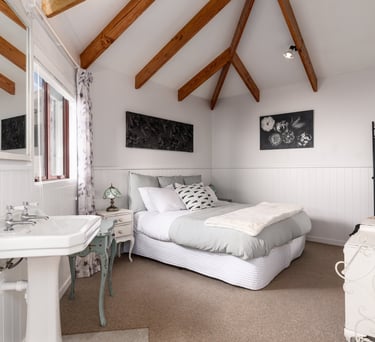 Bedroom inside The Gallery self-contained Kaikoura accommodation