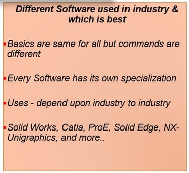Best software, Solid works, Catia